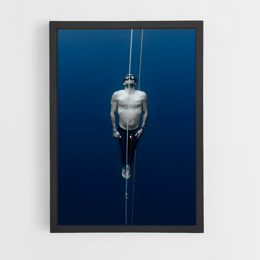 Poster Suspension Aquatique – affiche Plongée en apnée (vue 2)